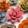 Tahitian Gardenia Ceramic Flower – Blush Pink – 4.53″x1.97″